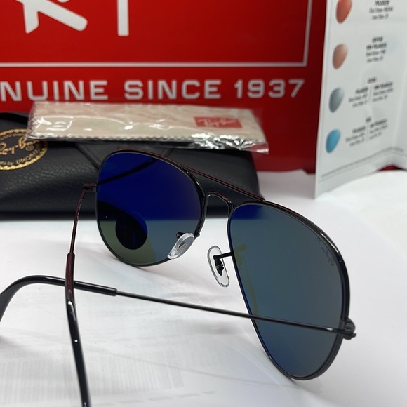 BNWT Rayban Aviator sunglass Black G15 Polarized lenses 3025 Assorted siz… - Picture 5 of 8